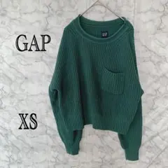 GAP ギャップ ニット セーター グリーン XS クルーネック シンプル