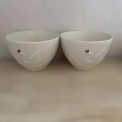 よしざわ窯　白鳥のまるカップ　金彩　王冠(金色)2個セットのサムネイル