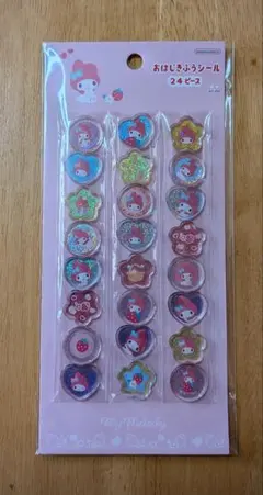 ★未使用★「マイメロディ」おはじきふうシール 24ピース