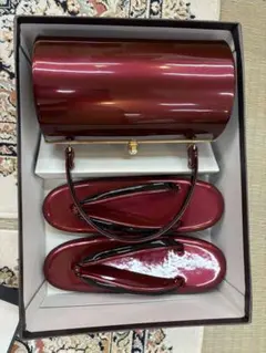 和装用/草履とハンドバッグセット ワインレッド