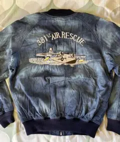 スペシャル ダブルアールエル スカジャン 傑作 ビンテージ加工 東洋好きにも！