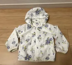 petit main 花柄フード付きジャケット 90cm