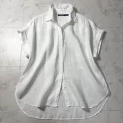 ローレン ラルフローレン リネン100% ドルマンスリーブシャツ XL 白のサムネイル