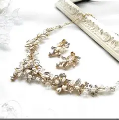 ブライダルアクセサリー ネックレス イヤリング セット