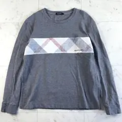 ブラックレーベルクレストブリッジ ニードルパンチチェックカットソー LL