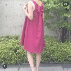 Chico バックリボン ノースリーブ チュニック ボルドーのサムネイル