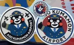 限定レアASO KUMAMON AIRPORT ステッカー2枚セットとおまけです