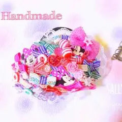送料込み♡ミニーちゃんのリボン屋さんデコ盛りヘアゴム♡