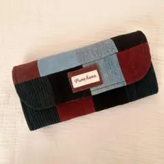 ハンドメイド デニムリメイク 長財布 ラウンドファスナー - メルカリ