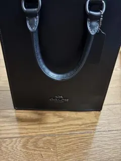COACH ブラックレザートートバッグ