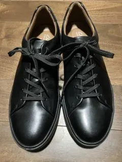 試着のみ　Clarks クラークス　アンコスタレース　レザースニーカー ブラックのサムネイル