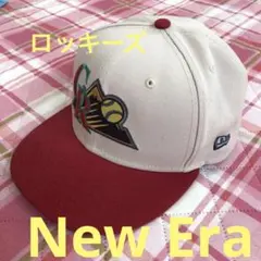 New Era コロラドロッキーズ　キャップ ベージュ/赤