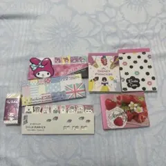 平成 女児 レトロ ステーショナリー まとめ売り メモ帳 付箋 マイメロディ