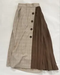 ems exciteロングスカート ベージュブラウン