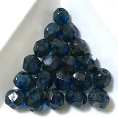 チェコビーズ★ＦＰラウンド６ｍｍ★カプリブルーインパスト★２０個【B3759】
