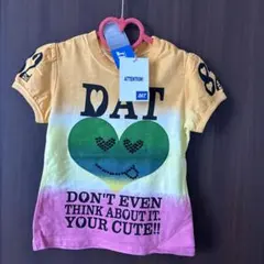 新品DATニコちゃん両プリ　ラインストーンタイダイ半袖Tシャツ3465円　120