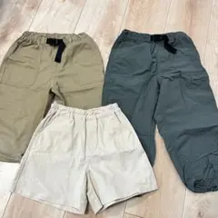 子ども用ハーフパンツ 3色セット