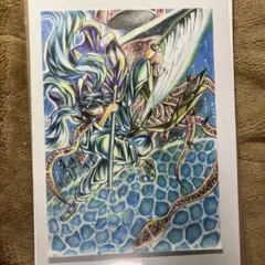 天野喜孝、【La Luna Blu】、希少な額装用画集より、新品額装付、状態良好 天野喜孝、【La Luna Blu】、希少な額装用画集より、新品額装付、状態