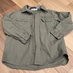 値下げ✴︎新品同様GLOBAL WORKキッズカーキシャツMサイズ