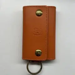 IL BISONTE(イルビゾンテ)レザー キーケース 6連 オレンジ