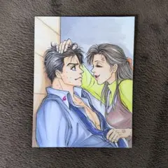 手描きイラスト『君が　俺の頭を撫でる理由』