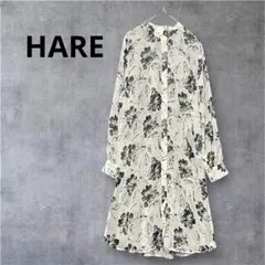 HAREボタニカルプリント シフォン シャツワンピース　羽織　チュニックのサムネイル