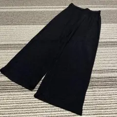 しまむら2PINKブラック ラメワイドパンツ