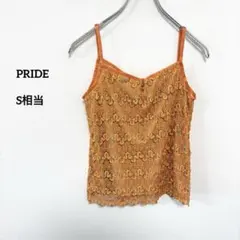 PRIDE オレンジ ジグザグ柄 キャミニット 日本製 S相当 e961のサムネイル