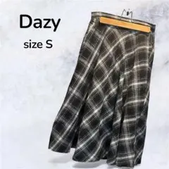 Dazy チェック柄 フレアスカート S