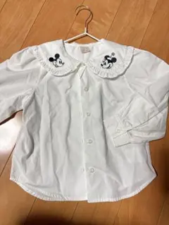 ミッキー ミニー 刺繍 長袖シャツ　プティマイン