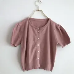 ✨美品✨ ガーリードール 【F】 カーディガン ♡ ニット 半袖 モテ ピンク