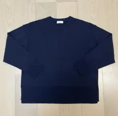 カレンアッシュ　春夏ニット　薄手　ネイビー　フリーサイズ　美品