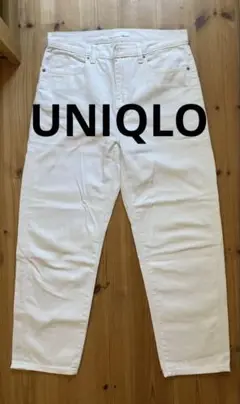 UNIQLO ホワイト ストレートデニム 26インチ66cm