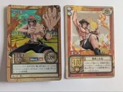 5枚セット ワンピース エース 火拳 陽炎 カードダス ワンピースカード
