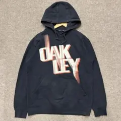 【R672】 OAKLEY パーカー プルオーバー サイズS ブラック 黒