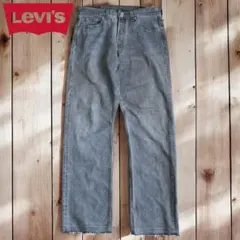 02M737◯ 00s Levi's 501 USA製 先染め ブラックデニム