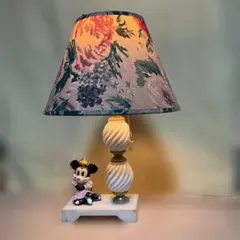 ビンテージ 陶器製ベース×ファブリックシェード テーブルランプ インド人物画 ビンテージ 陶器製ベース×ファブリックシェード テーブルランプ インド