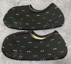 フットカバー リボン柄 中ボア付き