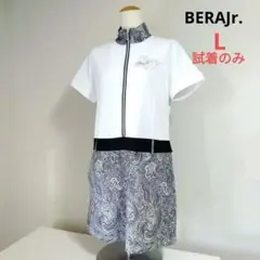 BERAJr. ホワイト×ペイズリー柄　ワンピース♡L　ゴルフ/スポーツ/テニス