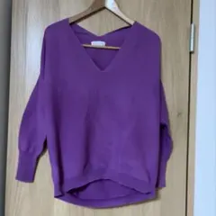 RIVE DROITE パープルのVネックニット