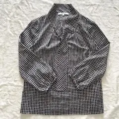 UNTITLED アンタイトル ボウタイ ハウンドトゥース ブラウス シャツ 2