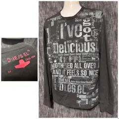 DIESEL Y2Kデザインカットソー　ロングTシャツ　インポート　ロゴプリント