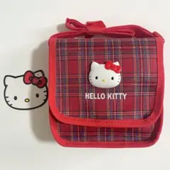 ハローキティ展 ショルダーバッグ チェック柄 ポシェット グッズ