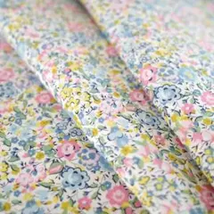 リバティ12.エマアンドジョージーナ 花柄 タナローン はぎれ布 ピンク黄色