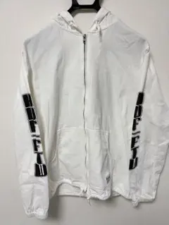 HUF ホワイト ジップアップパーカー M