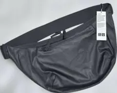 コーテッドコットンショルダーバッグ　グレー　GRAY ユニクロU 最安値　新品