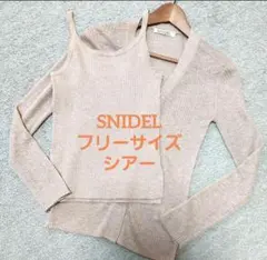 SNIDEL　春、夏用キャミソールアンサンブルリブニット　シアー　美品