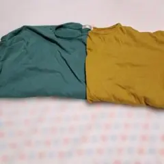 半袖 Tシャツ 2枚セット グリーン マスタード ハニーズ カットソー LLのサムネイル