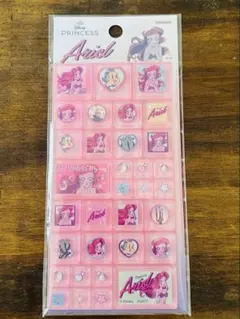 ディズニー　プリンセス　タイルシール リトルマーメイド アリエル　ピンク