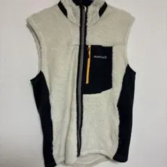 montbell フリースベスト 白 Mサイズ